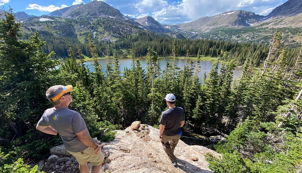 Backcountry Business Coach, Jeff , and client on an excursion.